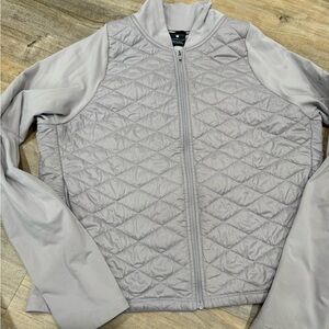 Nike Running Light Gray Quilted Jacket